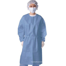 Isolation Gown Protection Gown Disposable in Stock 45g Spp+PE Waterproof